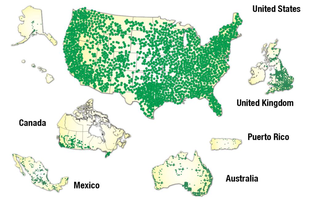 Allpoint Worldwide Map